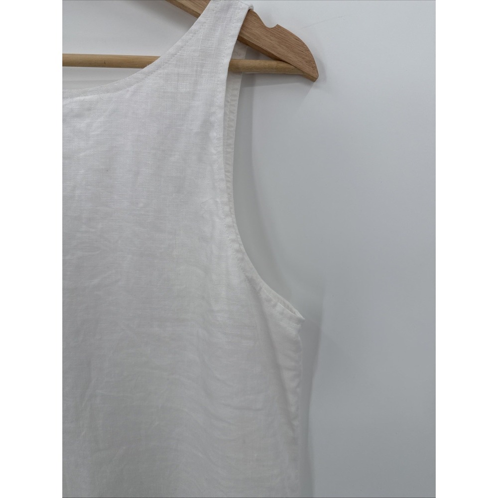 Reformation Womens Jessi White Linen Mini Shift Dress Size 4 Capsule Wardrobe - Picture 4 of 11